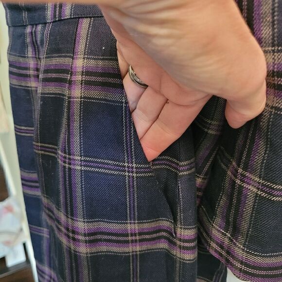 Vintage academia plaid suit with original gold buttons - Picture 12 of 16